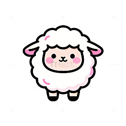 卡通可爱小羊插画