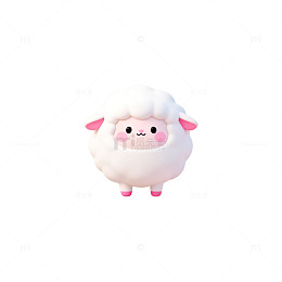 可爱卡通小绵羊插画