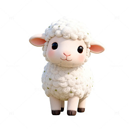 可爱卡通小绵羊插画