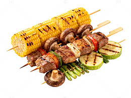 烧烤美食烤肉蔬菜