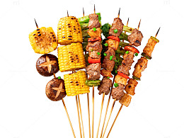 烧烤美食串烧图案设计素材