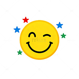 笑脸卡通图标彩星装饰