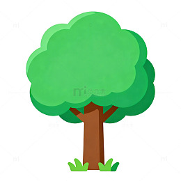 简约卡通风格树木矢量图设计素材