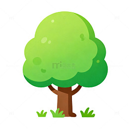 卡通树木插画设计素材
