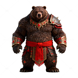 奇幻熊战士插画