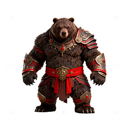 熊战士奇幻角色3D模型