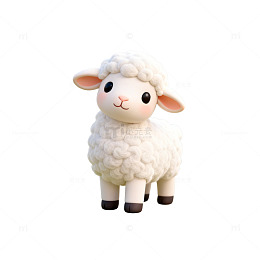 可爱卡通小羊摆件
