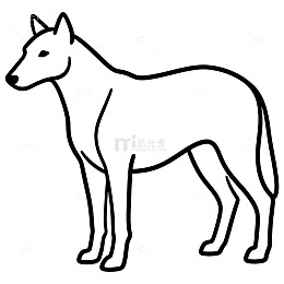 简约线条动物轮廓图