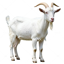 白山羊图像插画素材