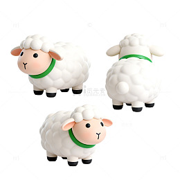 可爱绵羊造型橡皮擦