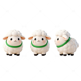 卡通绵羊玩具模型