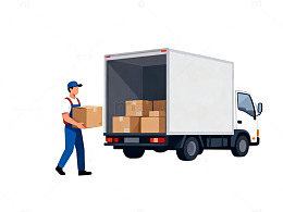 城市物流运输插画