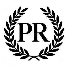 黑白色调PR标志矢量图案