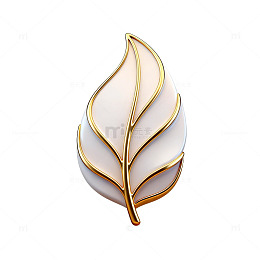 精致白叶装饰图案设计素材