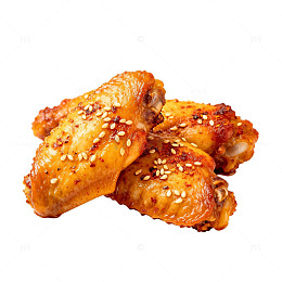 香辣炸鸡块美食插画