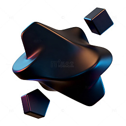 未来感黑色几何艺术图形设计