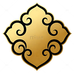 金色装饰花纹图案设计素材