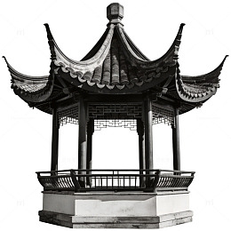 古风亭子建筑插图