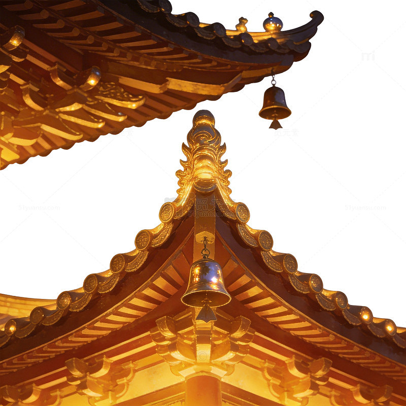 古建筑金顶飞檐