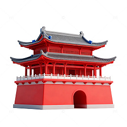 传统中式建筑模型