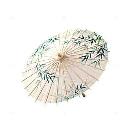 淡雅竹叶油纸伞装饰设计