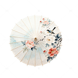古风花卉油纸伞