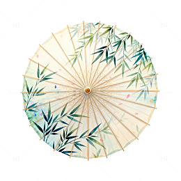 竹叶图案传统油纸伞