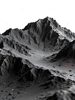 黑白风峻岭山峰片