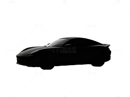 黑白色调跑车模型