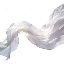 飘逸白色丝巾素材