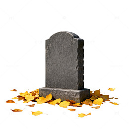 墓碑秋叶意境图
