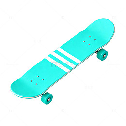 滑板运动装备简约设计图