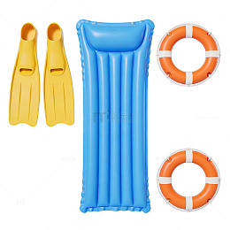 游泳装备卡通设计素材