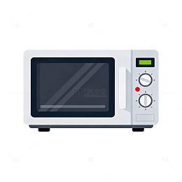 简约微波炉插画素材
