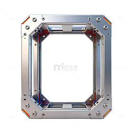 金属框架结构组件三维模型