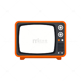 复古电视机图标设计素材