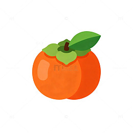 卡通风格柿子插图设计素材