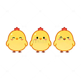 卡通小鸡图案素材
