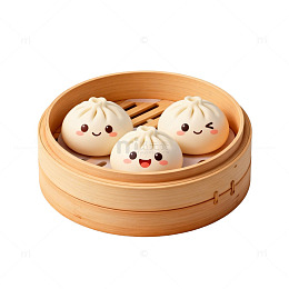 可爱包子卡通形象设计素材