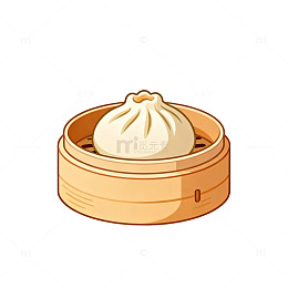 小笼包插画素材