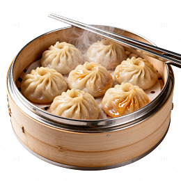 小笼包蒸笼美食