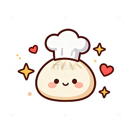 可爱包子卡通插画