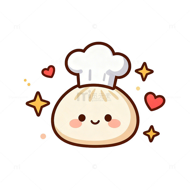 可爱包子卡通插画