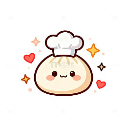 可爱卡通包子插画设计素材