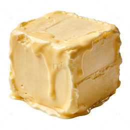 乳黄块状食品特写