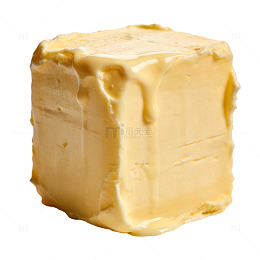 淡黄色块状食品特写