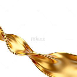 金色流动线条