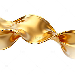 金色流动曲线抽象艺术素材