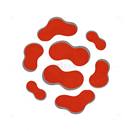 简约抽象红色图形设计元素