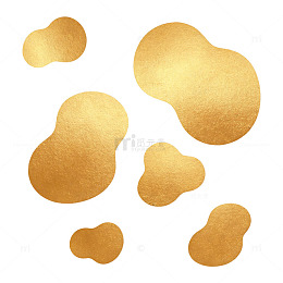 金色不规则斑点装饰素材